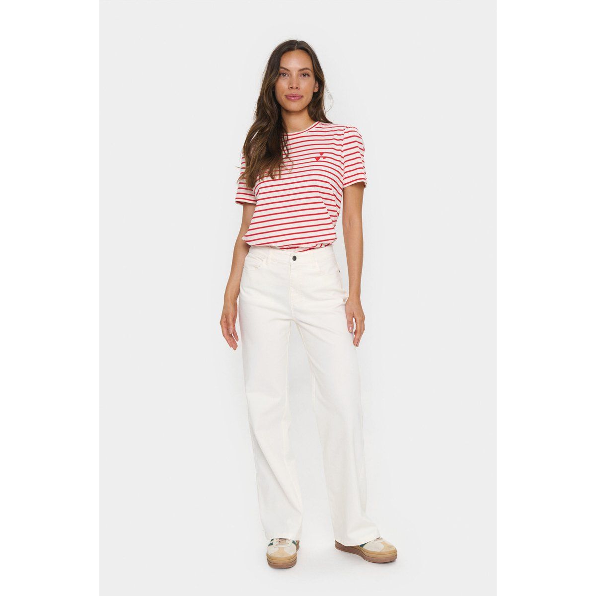 Weite Off-White Jeans aus Denim