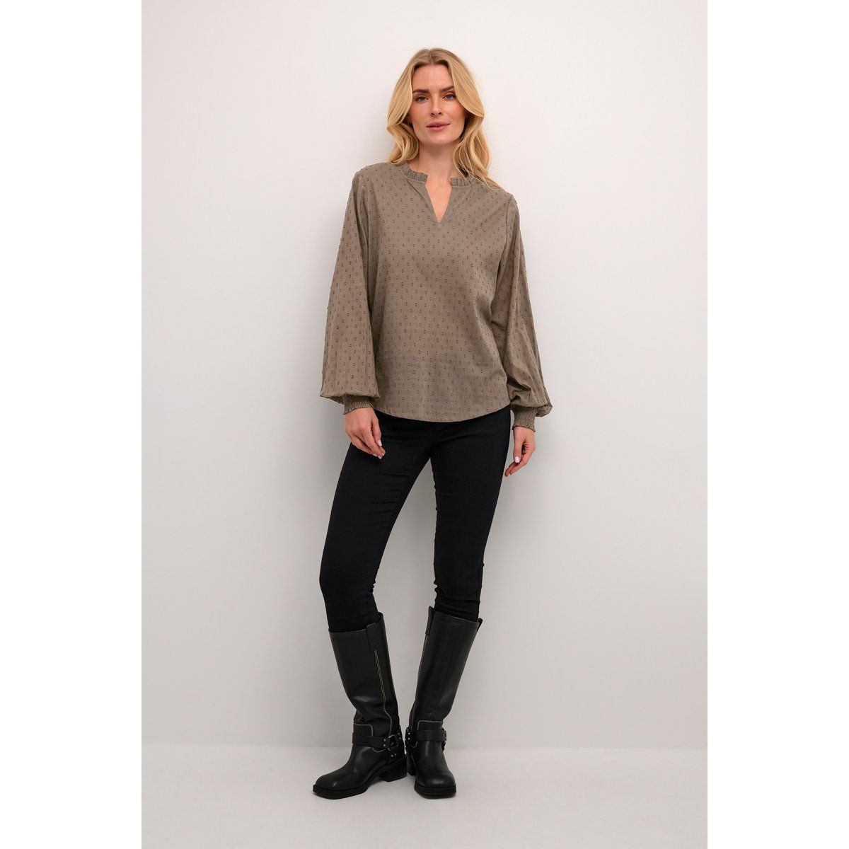 Langarm-Bluse Regular fit Major Brown CC brown