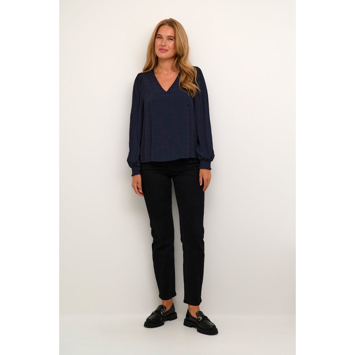 Langarm-Bluse Regular fit Midnight Marine