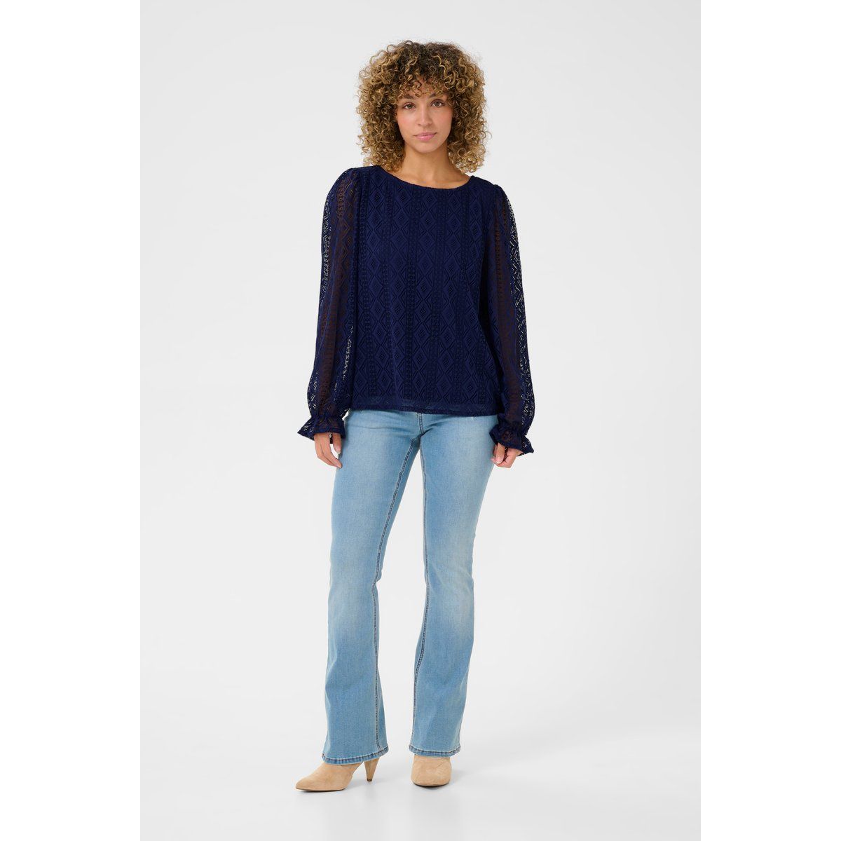 Langarm-Bluse Regular fit Ocean Cavern dark blue