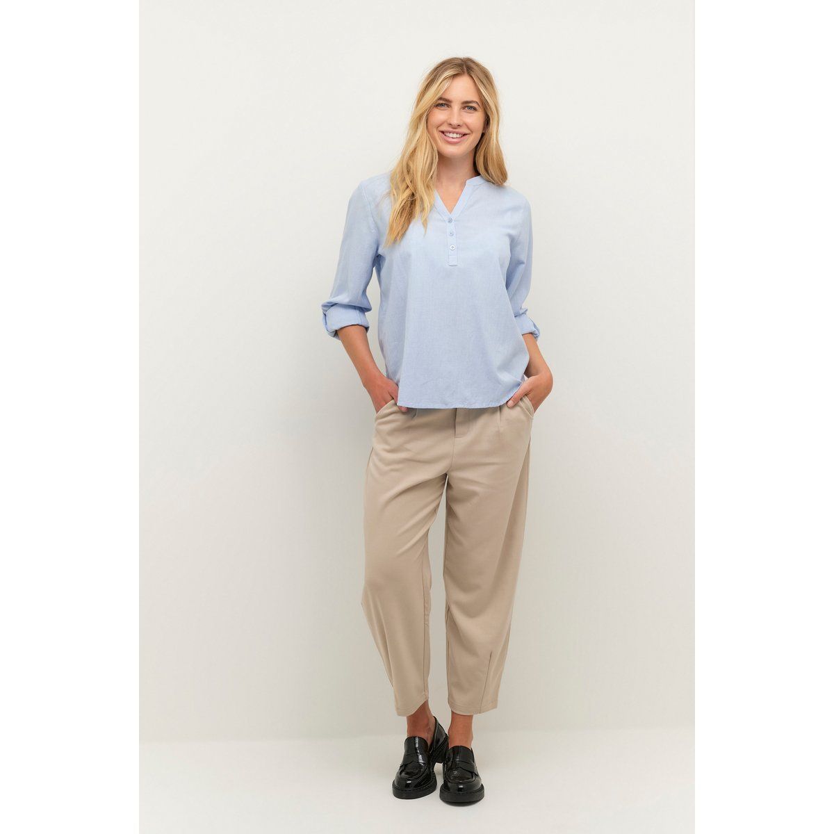 Langarm-Bluse Regular fit Windsurfer light blue