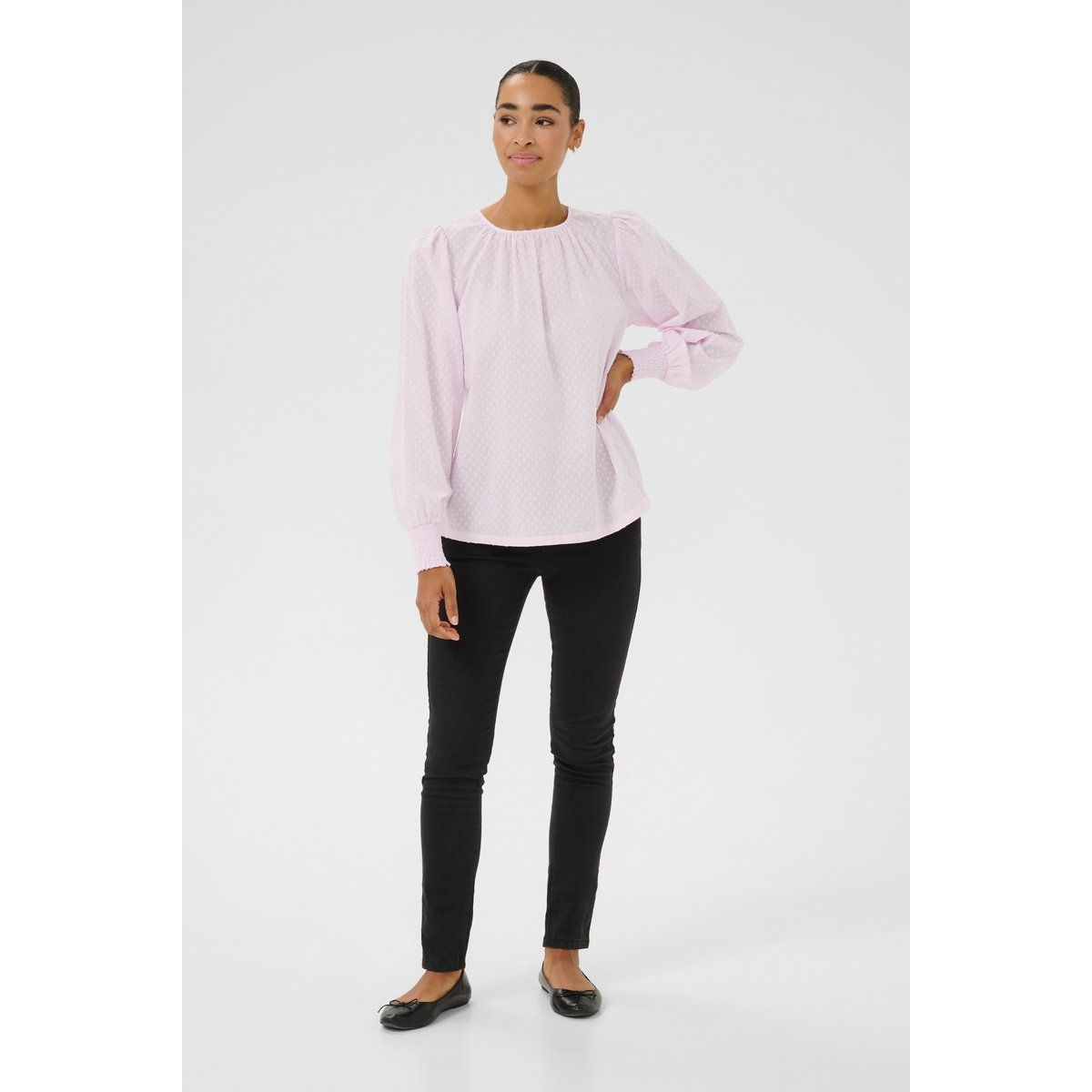 Langarm-Bluse Regular fit Lilac Snow purple