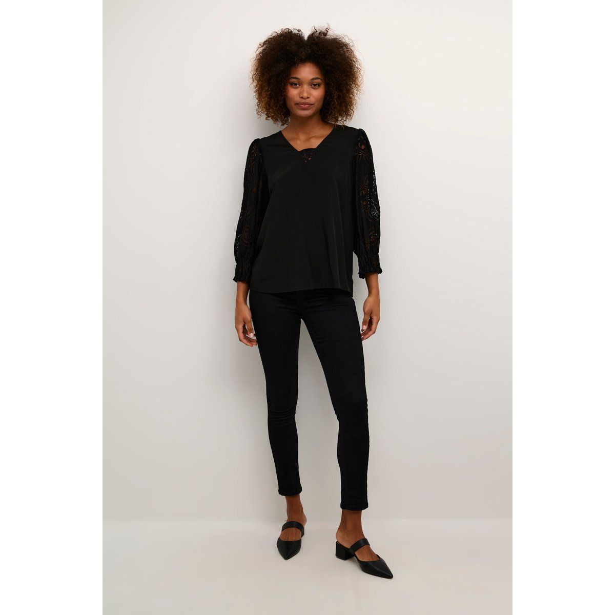 Langarm-Bluse Relaxed fit Blac