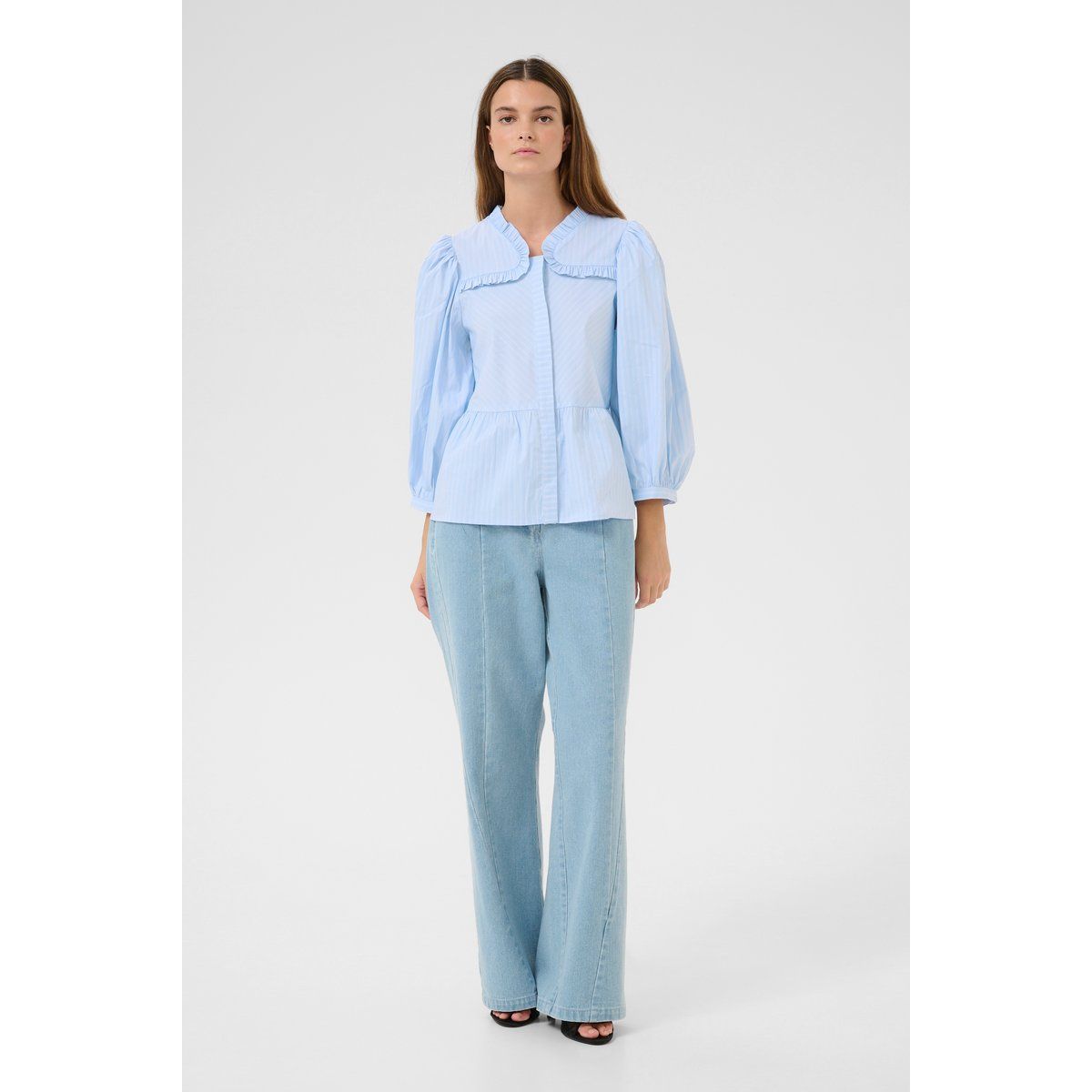Langarm-Bluse Feminine Pearl Blue