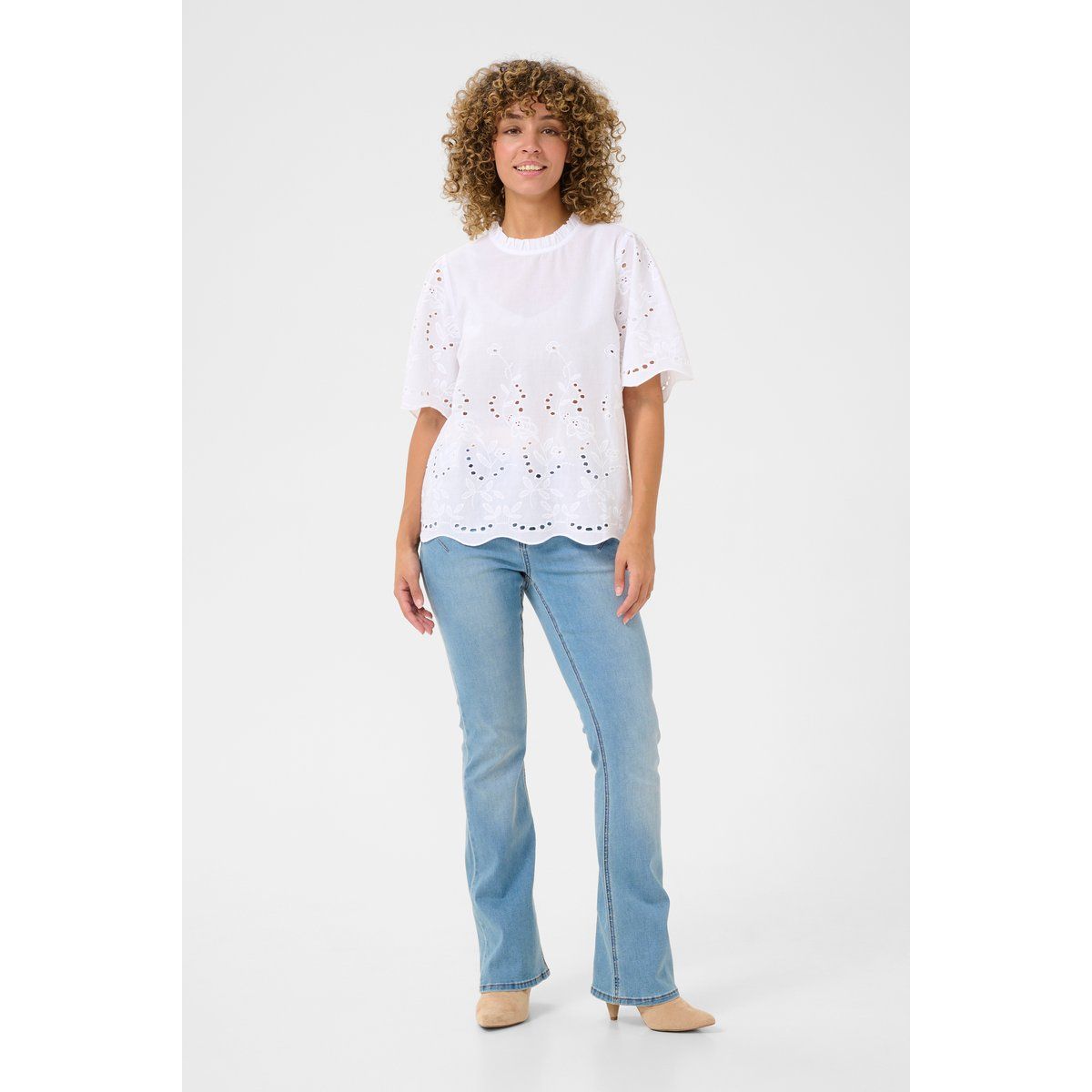 Kurzarm-Bluse Loose fit Snow White