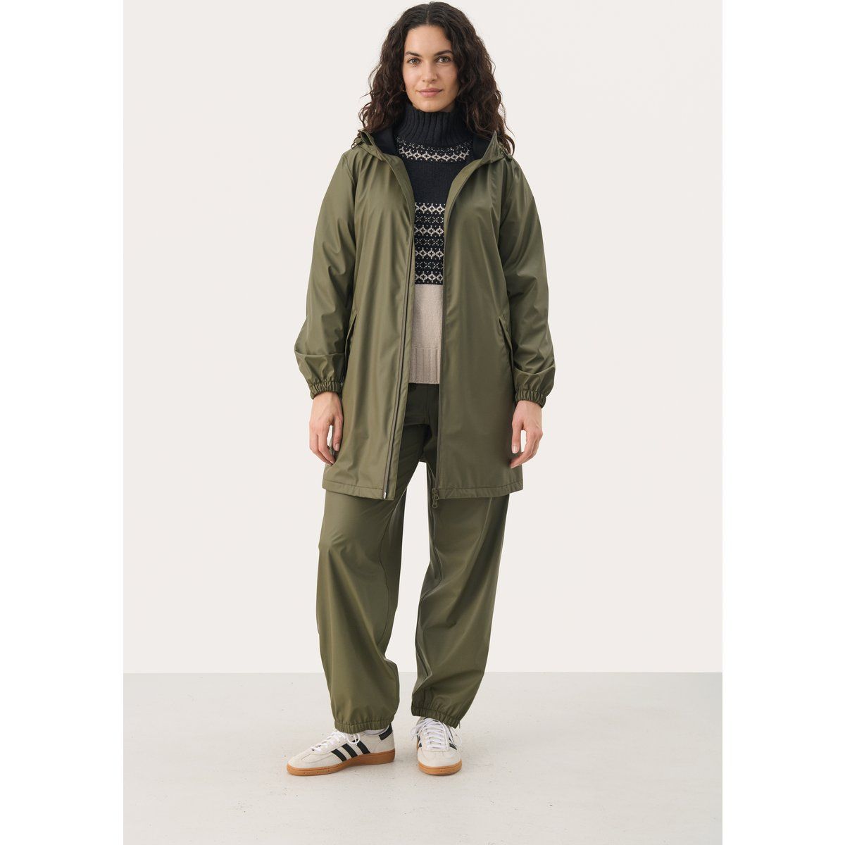 Jacke Lockere Passform Kalamata olive