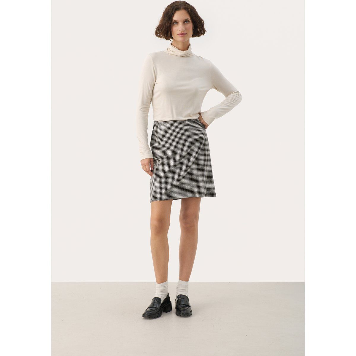 Rock Gerade Passform Black Check black
