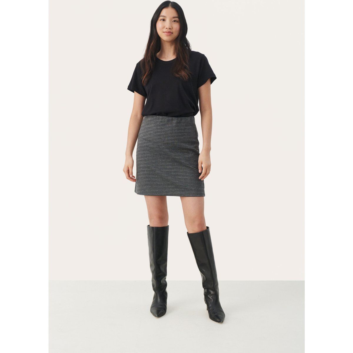 Rock Gerade Passform Medium Grey Check grey