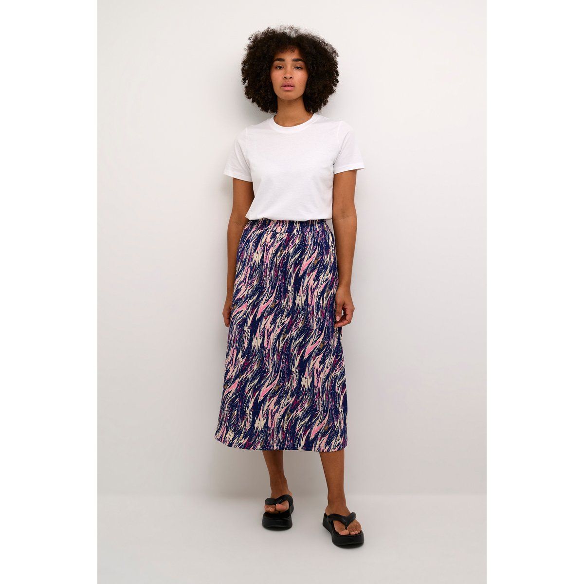 Rock A-shape Abstract Multi Color Print multicolour