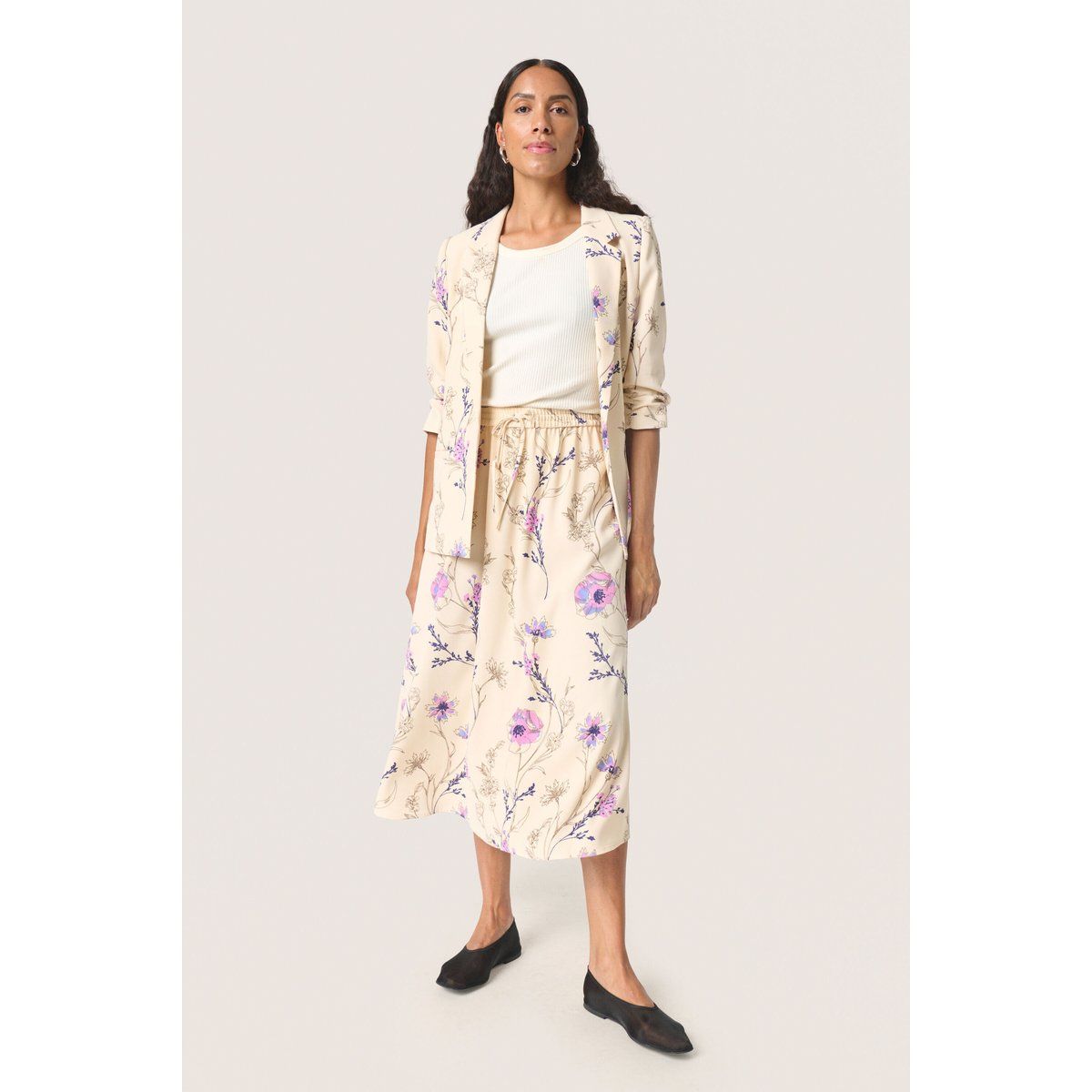 Rock A-shape Whitecap Gray Floral Print multicolour