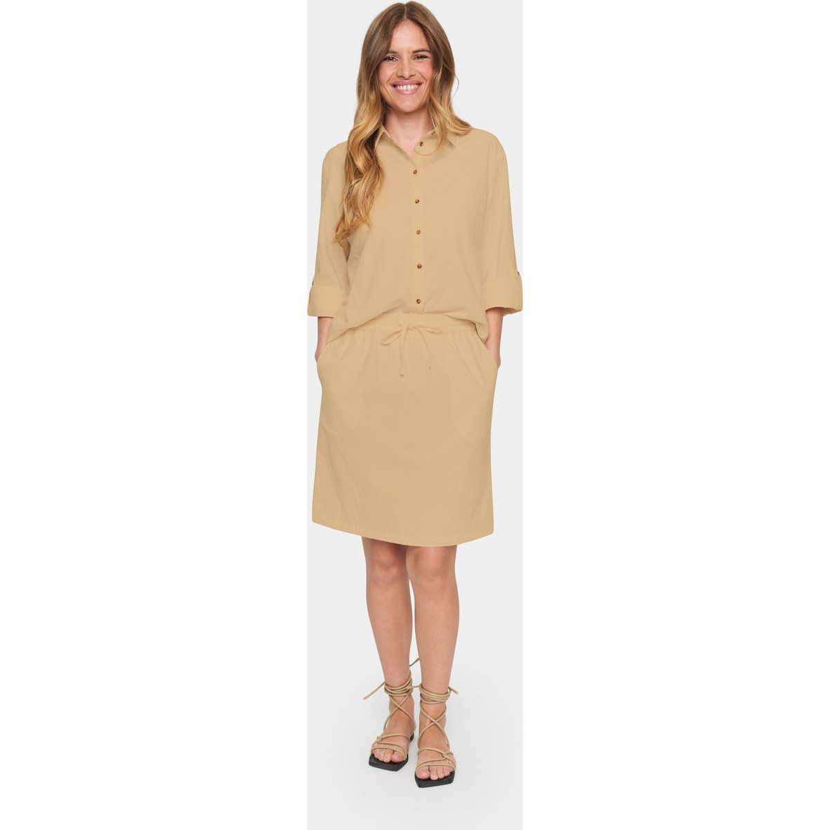 Lässiges Hemdkleid in gerader Passform