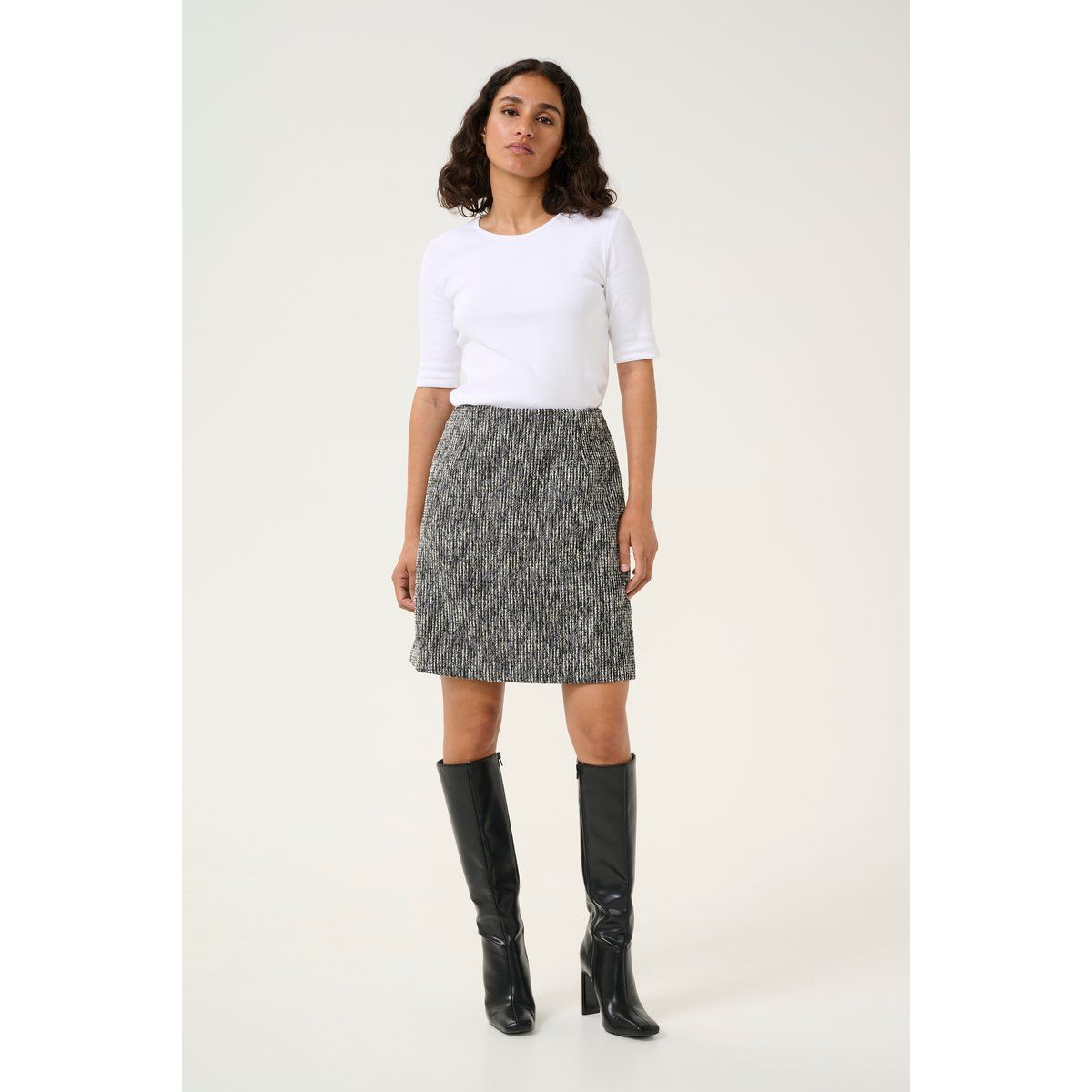 Rock Regular fit Black & White boucle black offwhite