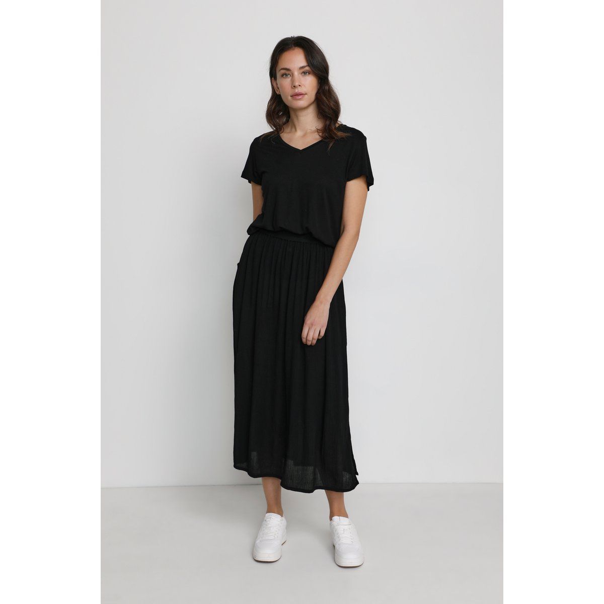 Midi T-Shirt Kleid mit lockerer Passform