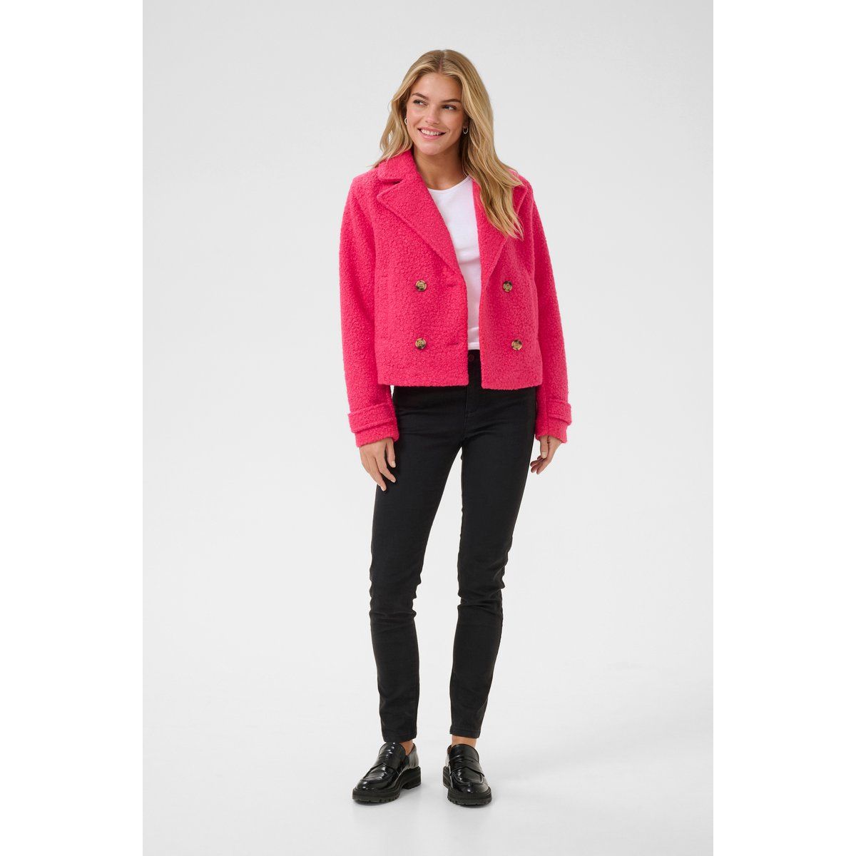 Kurze, strukturierte Doppelreiher-Jacke