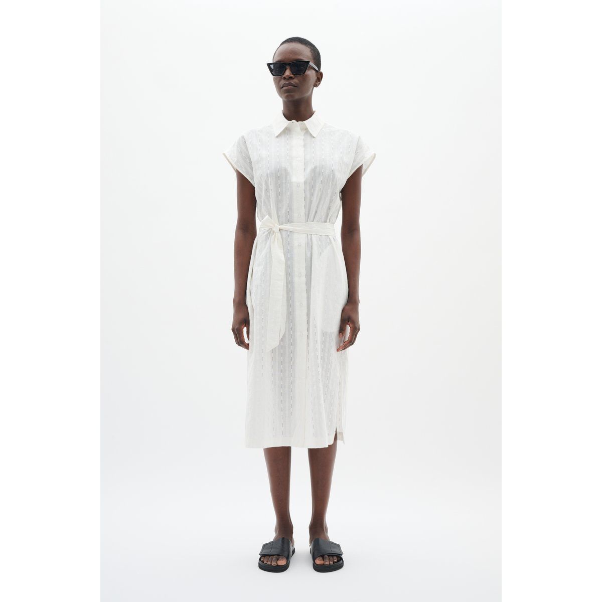 Kleid Lockere Passform white