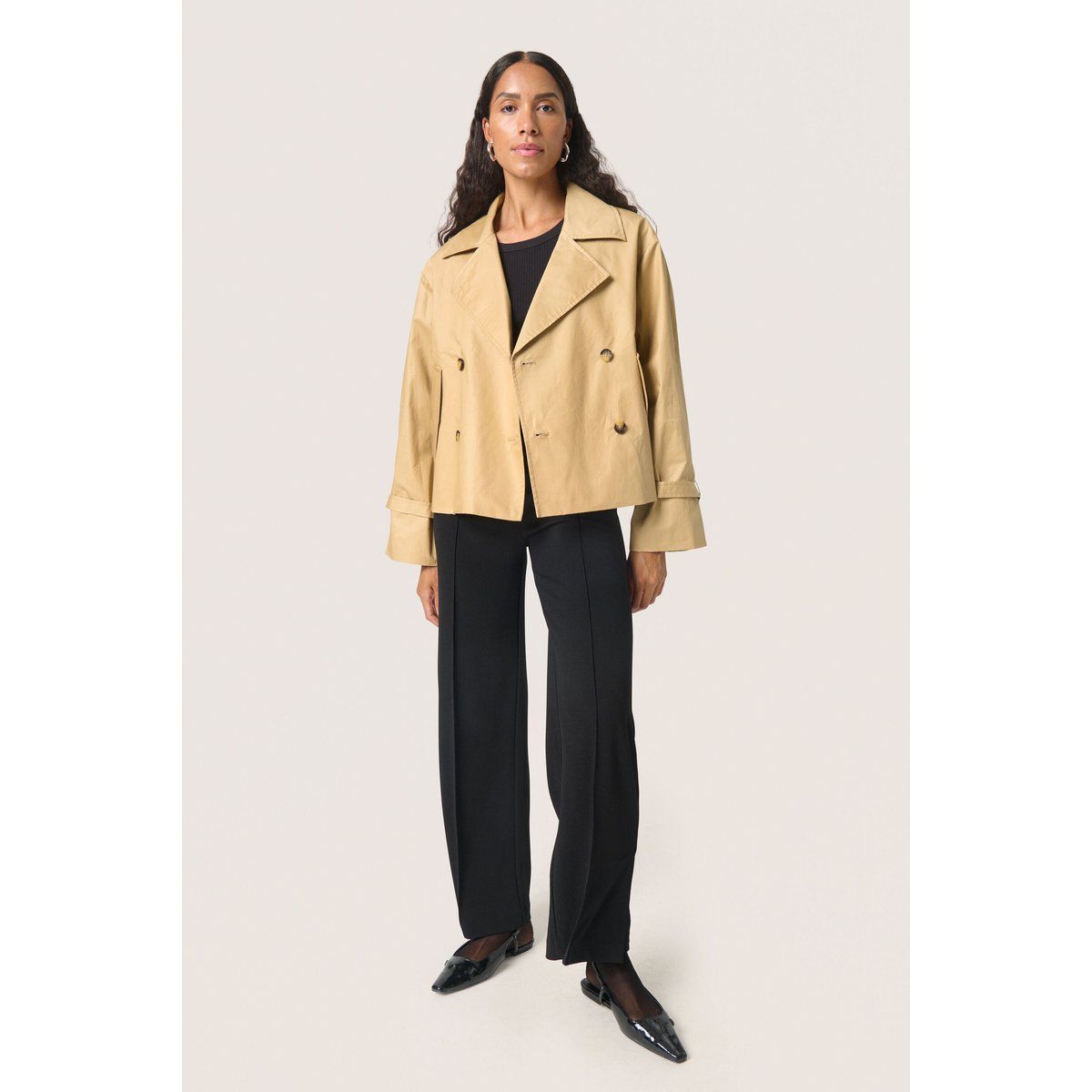 Oversized Doppelreihige Baumwolljacke