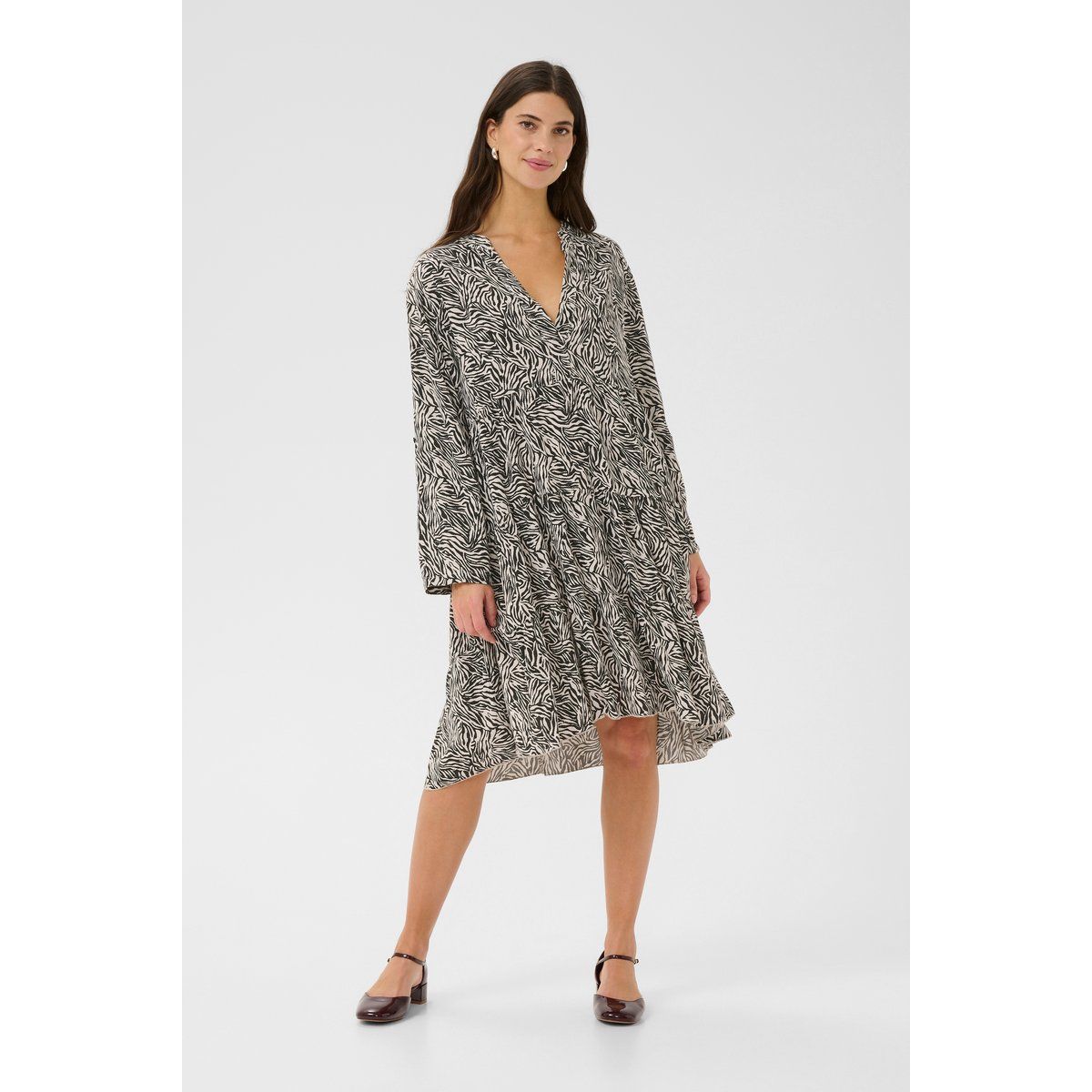 Kleid A-shape Animal Stripes animal