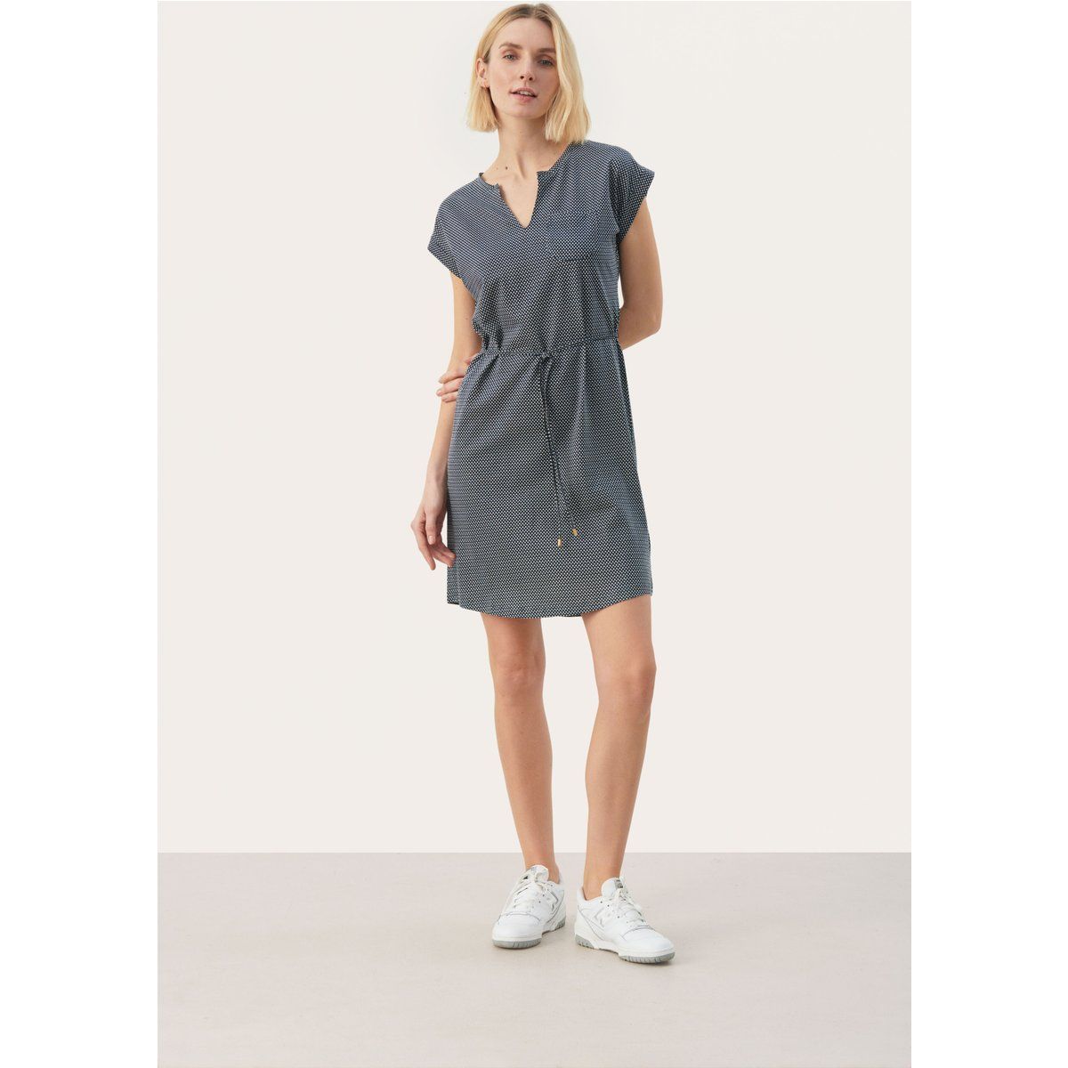 Jerseykleid mit lockerer Passform aus Baumwolle