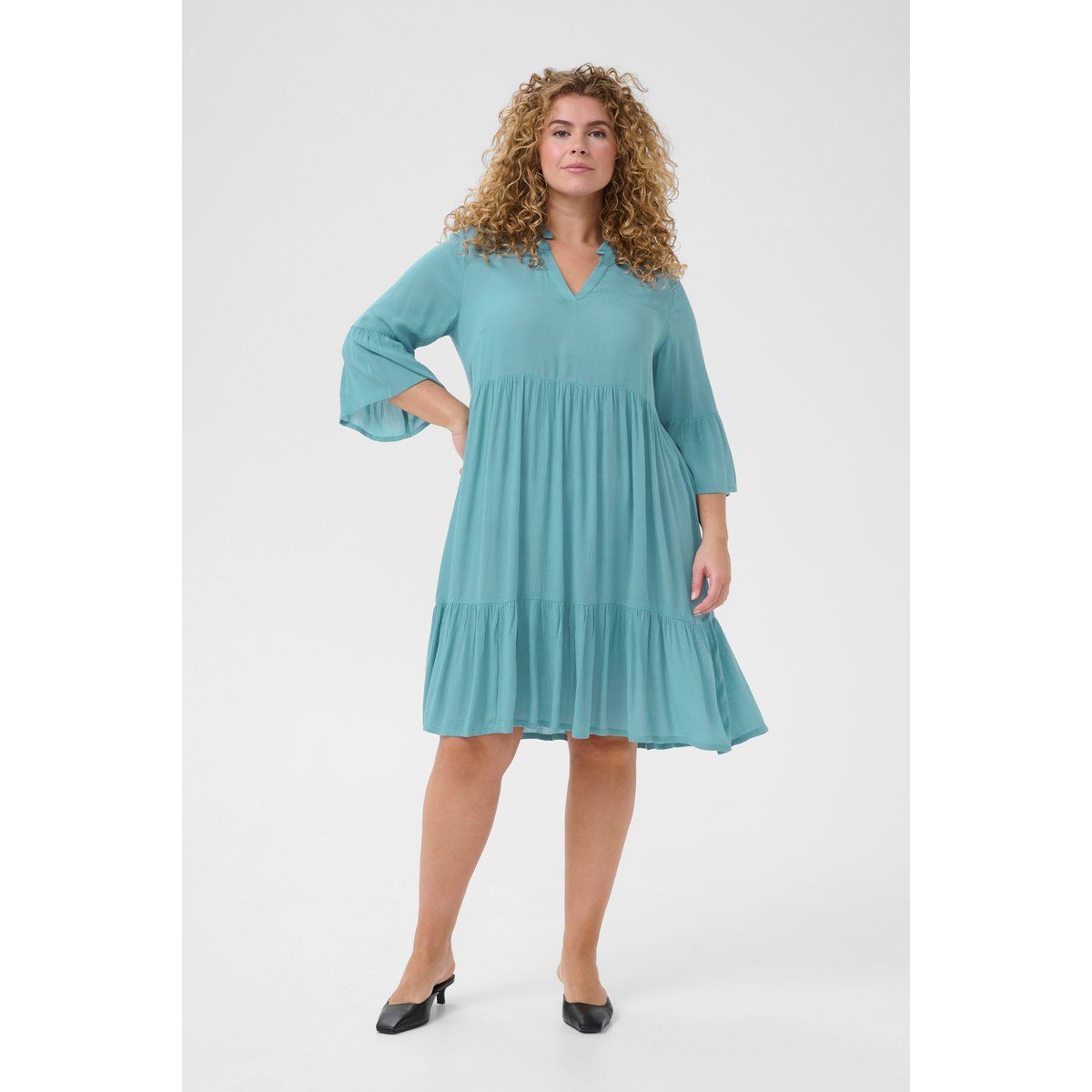 Kleid A-shape teal