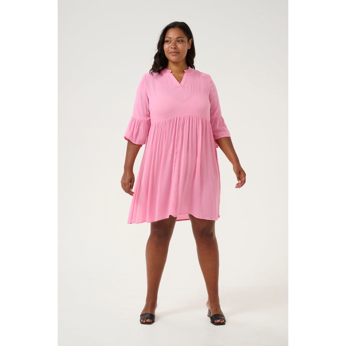 Rosa A-Linien Minikleid