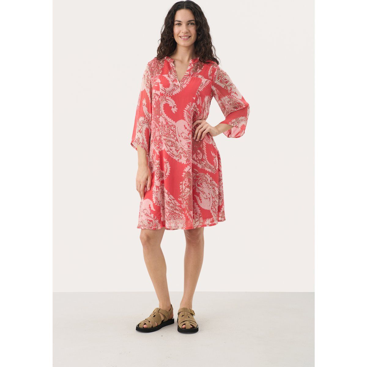 Kleid mit Paisley-Print, lockere Passform