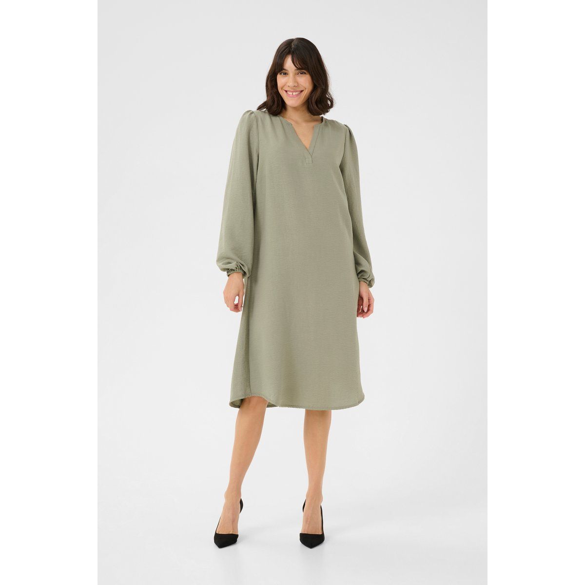 Langarm-Bluse Regular fit Vetiver CC green