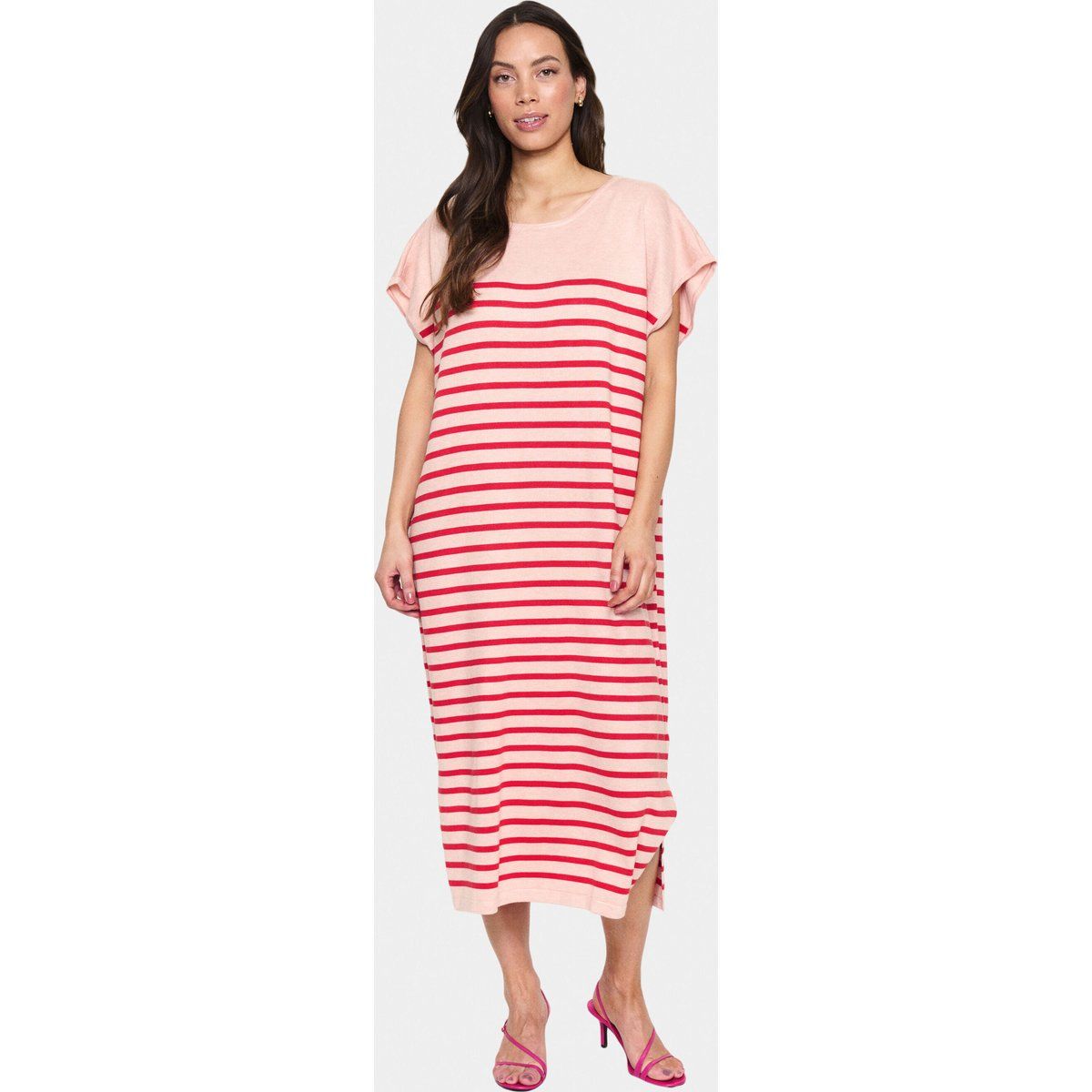 Kleid Lockere Passform Pink Poinciana Stripe pink