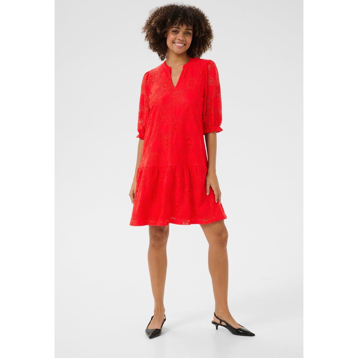Kleid im entspannten Schnitt red