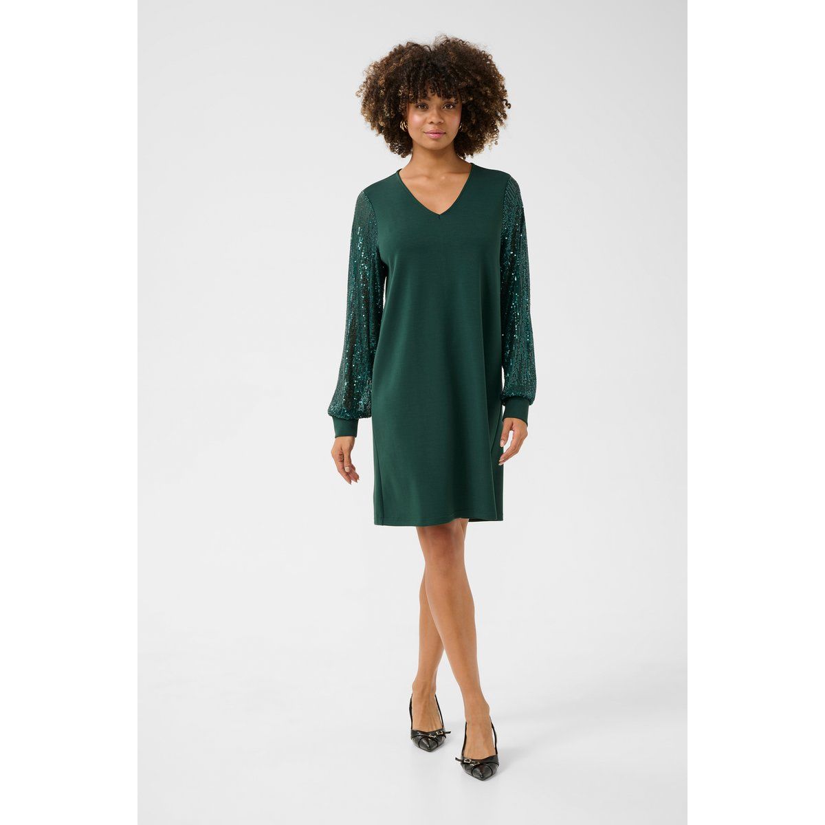 Jerseykleid A-shape green