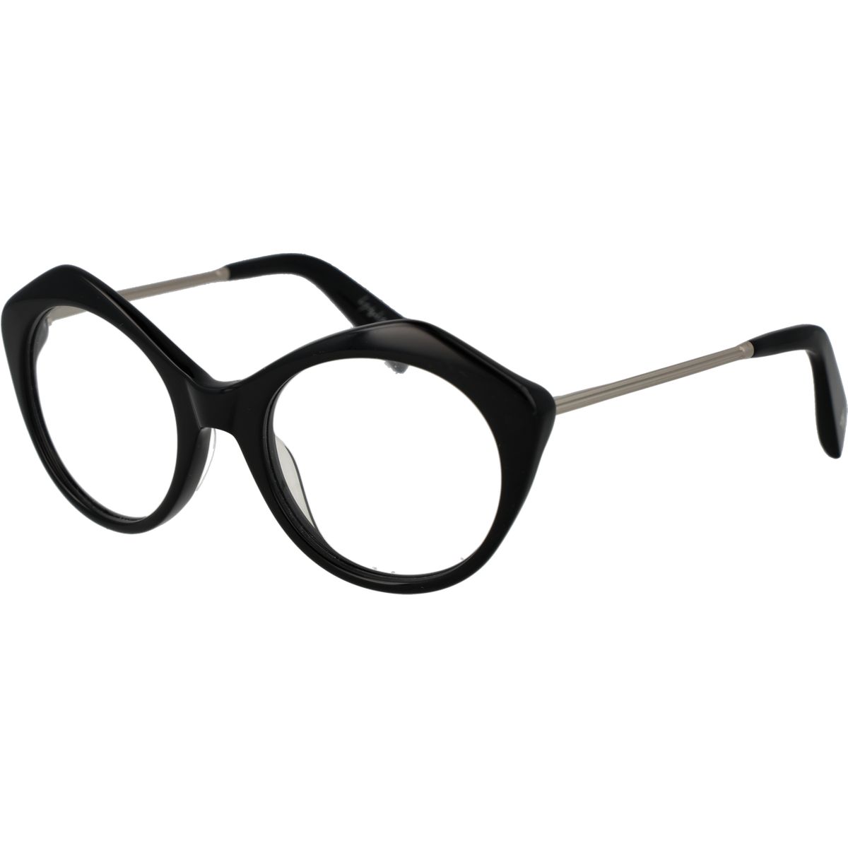 Eckige Katzenaugen-Brille mit Metallbügeln