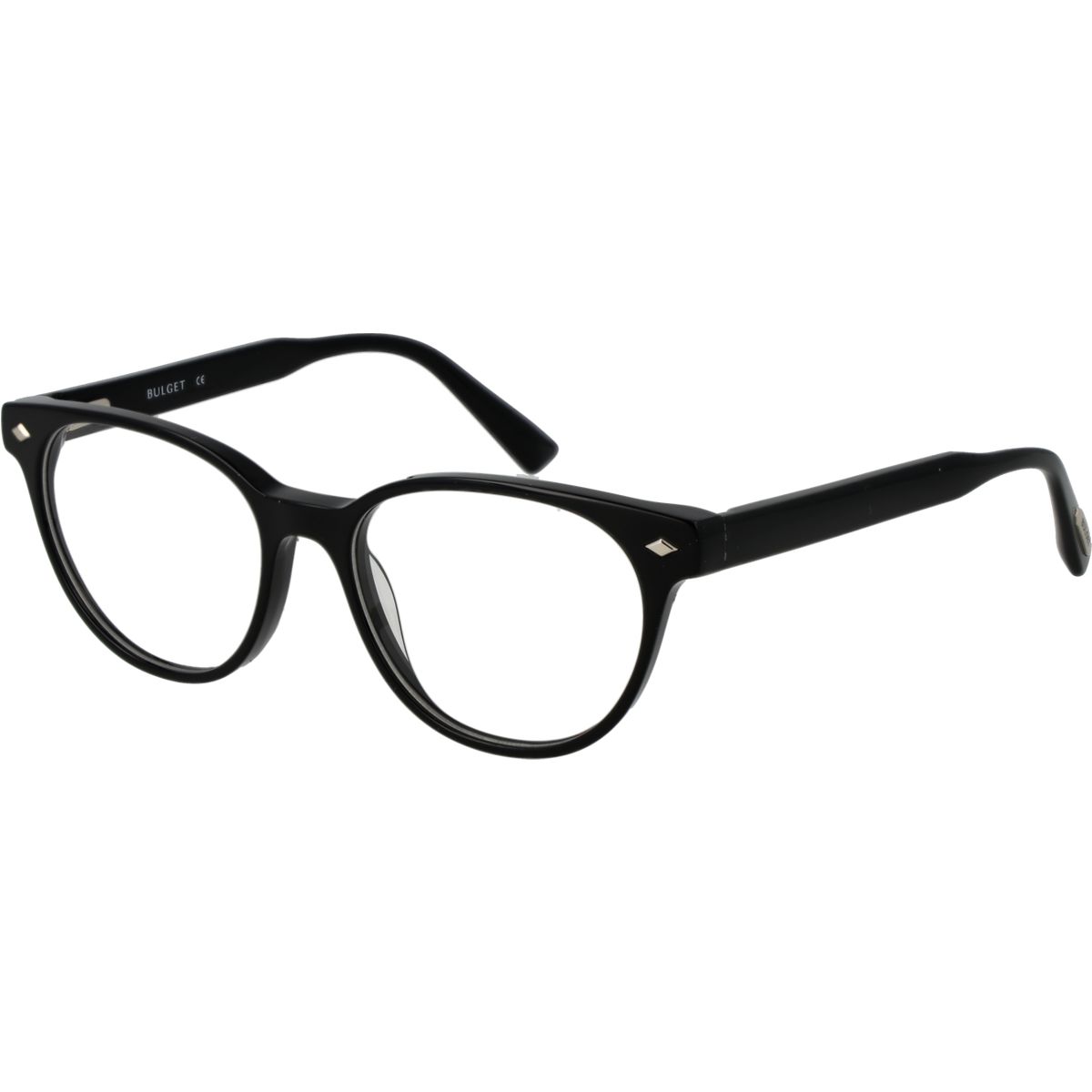 Schwarze Vollrand-Runde Acetat-Brille