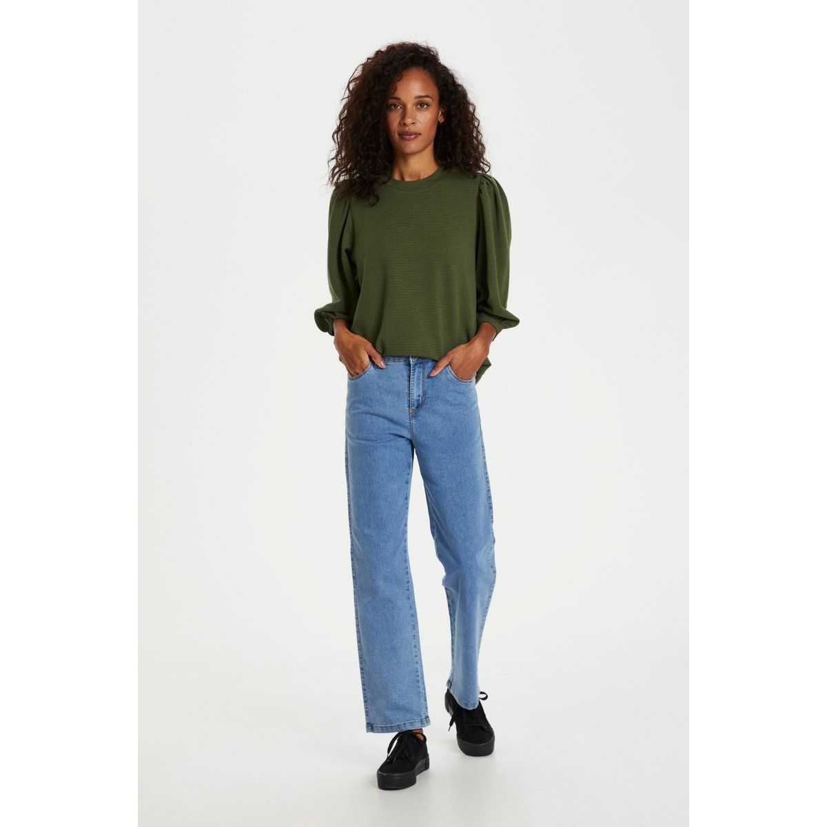 Langarm-Shirt Regular fit olive