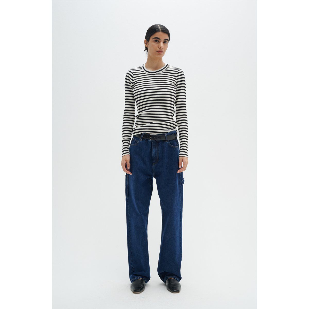 Gestreiftes, eng anliegendes Langarmshirt