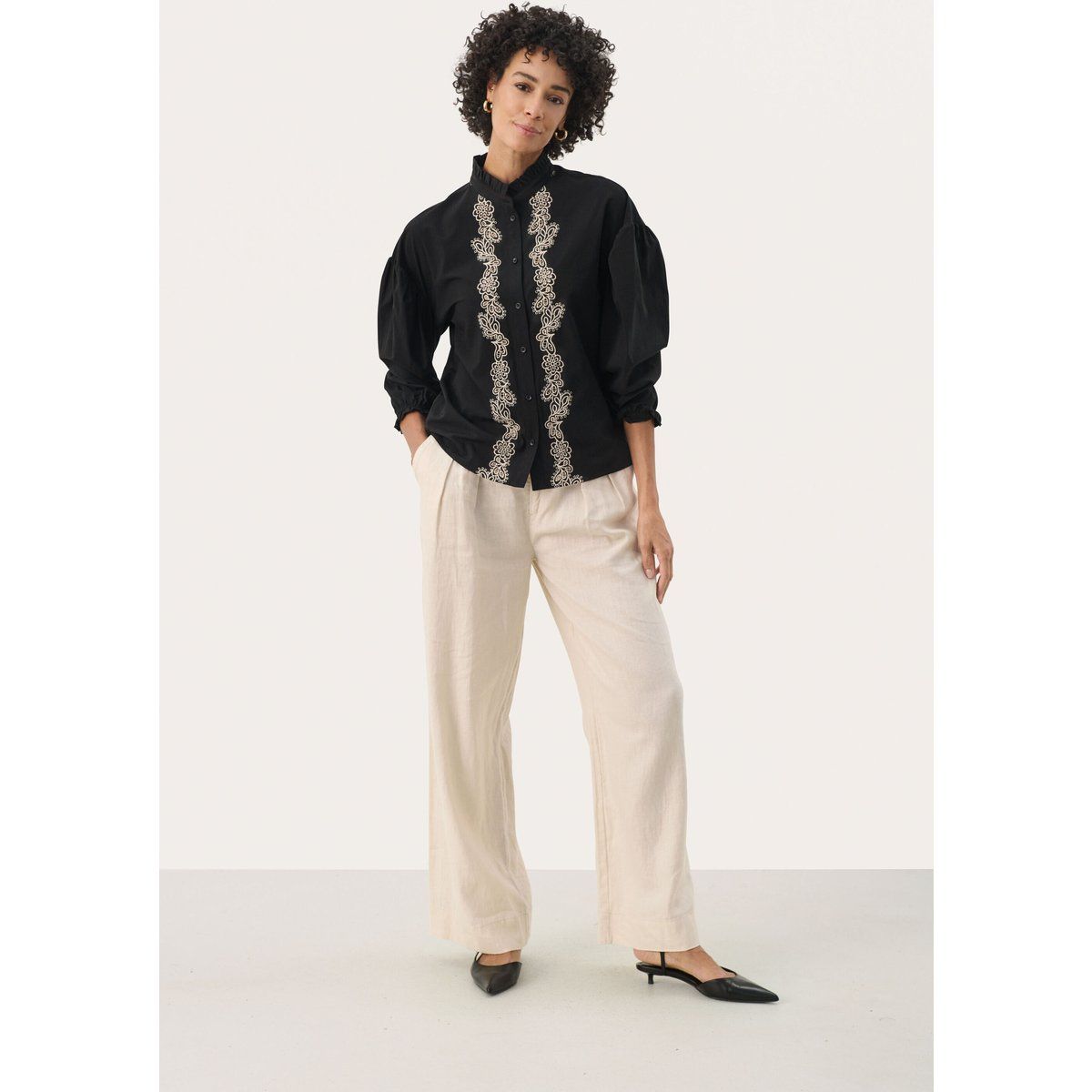 Langarm - Hemd Relaxed fit Blac