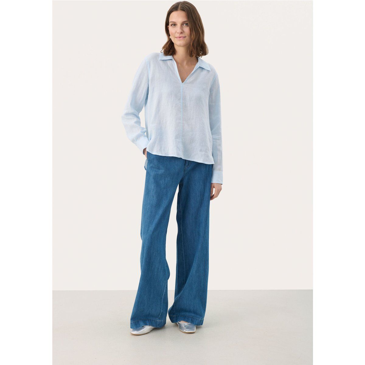 Langarm - Hemd Gerade Passform Ice Water light blue