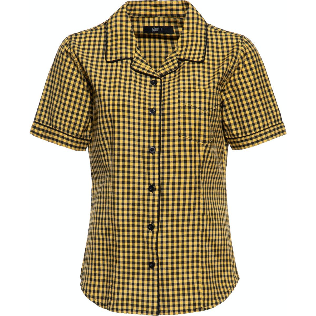 Retro Bluse aus Gingham-Karobaumwolle