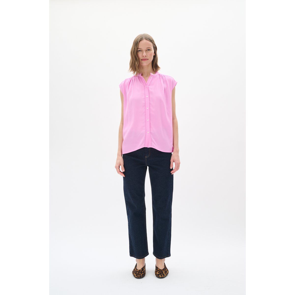 Ärmellose Hemdbluse