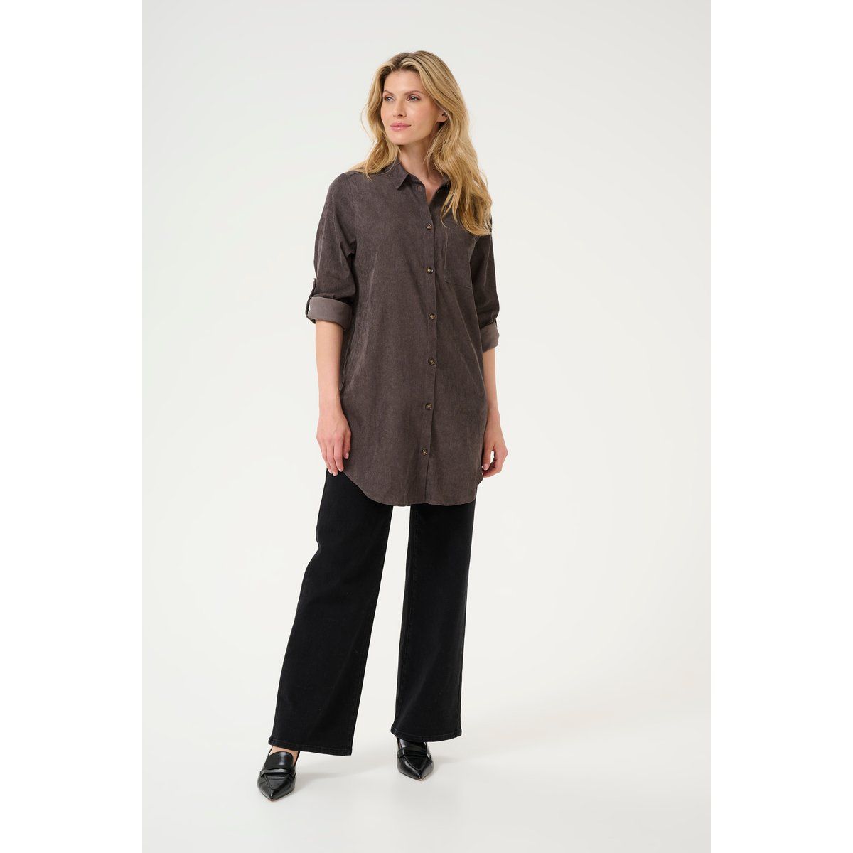 Langarm - Hemd Loose fit Major Brown C. brown