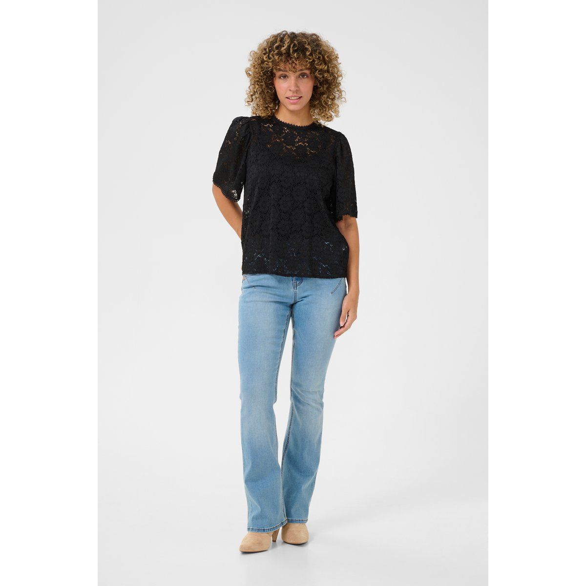 T-Shirt Reguläre Passform Tiefschwarz black