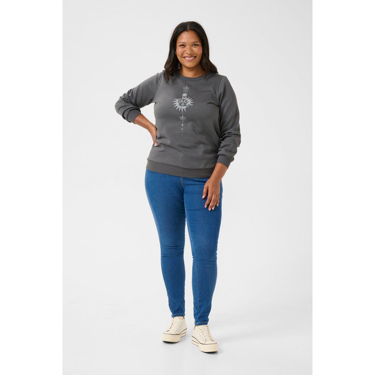 Sweatshirt mit Grafikprint und lockerer Passform