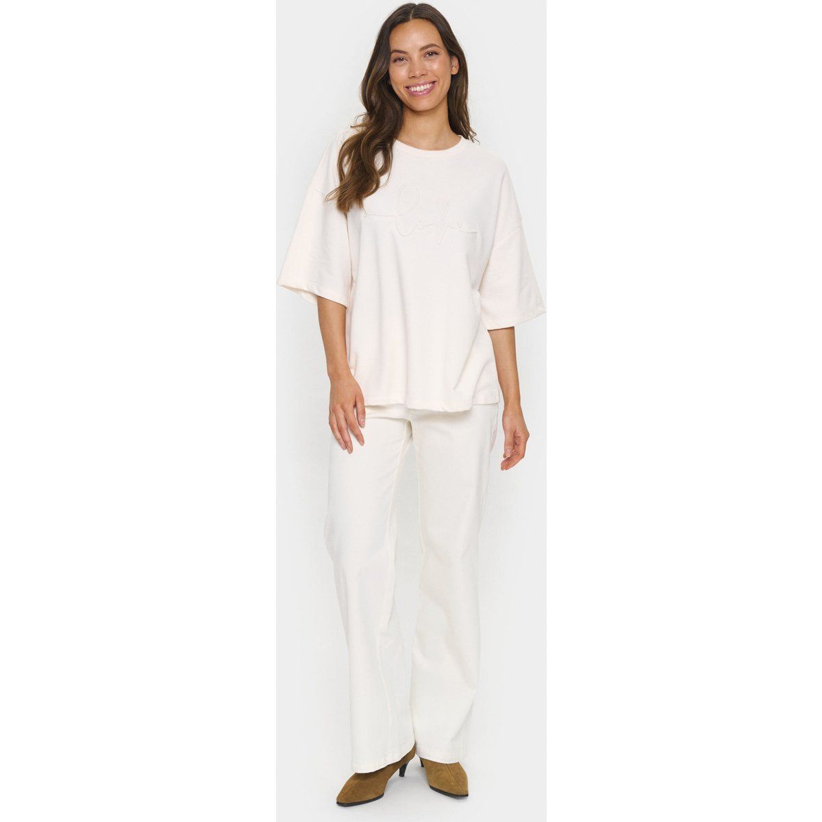 Trackjacket-sweat Lockere Passform Ice white