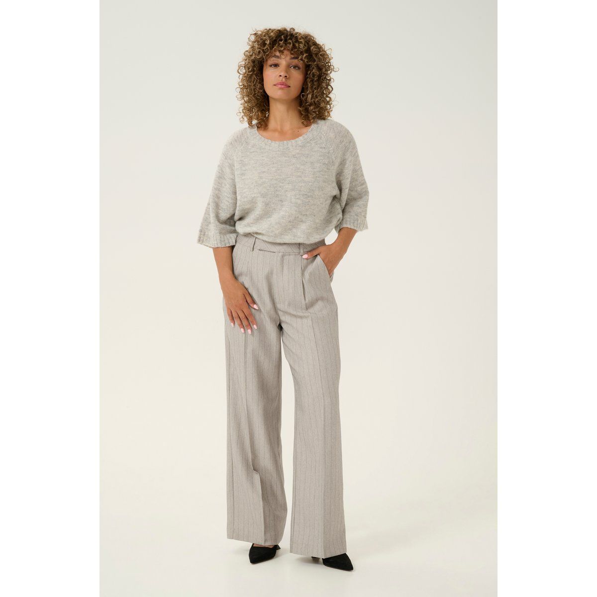 Pants Suiting Regular fit Grey Pinstripe grey