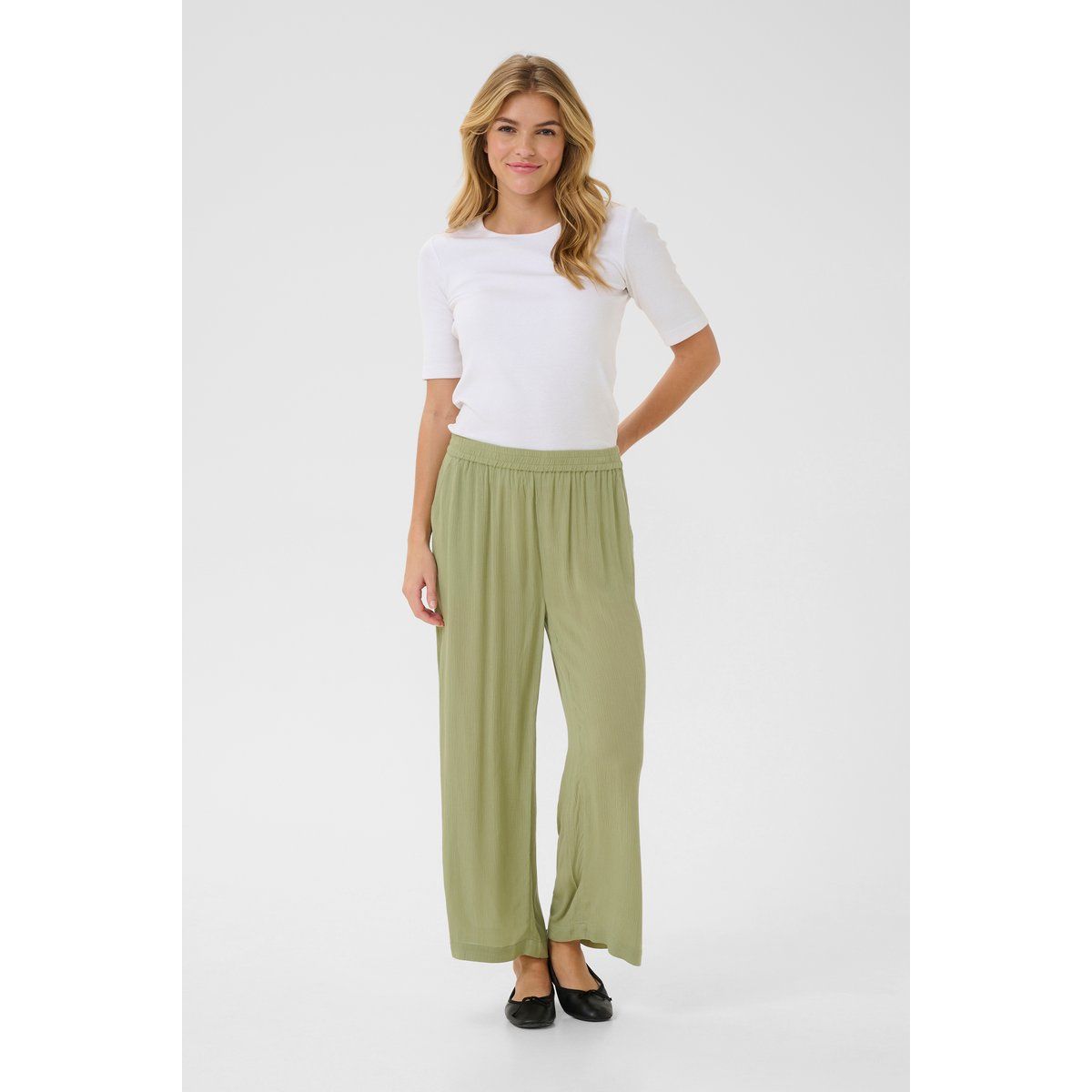 Casual Hose Loose fit Oil Green