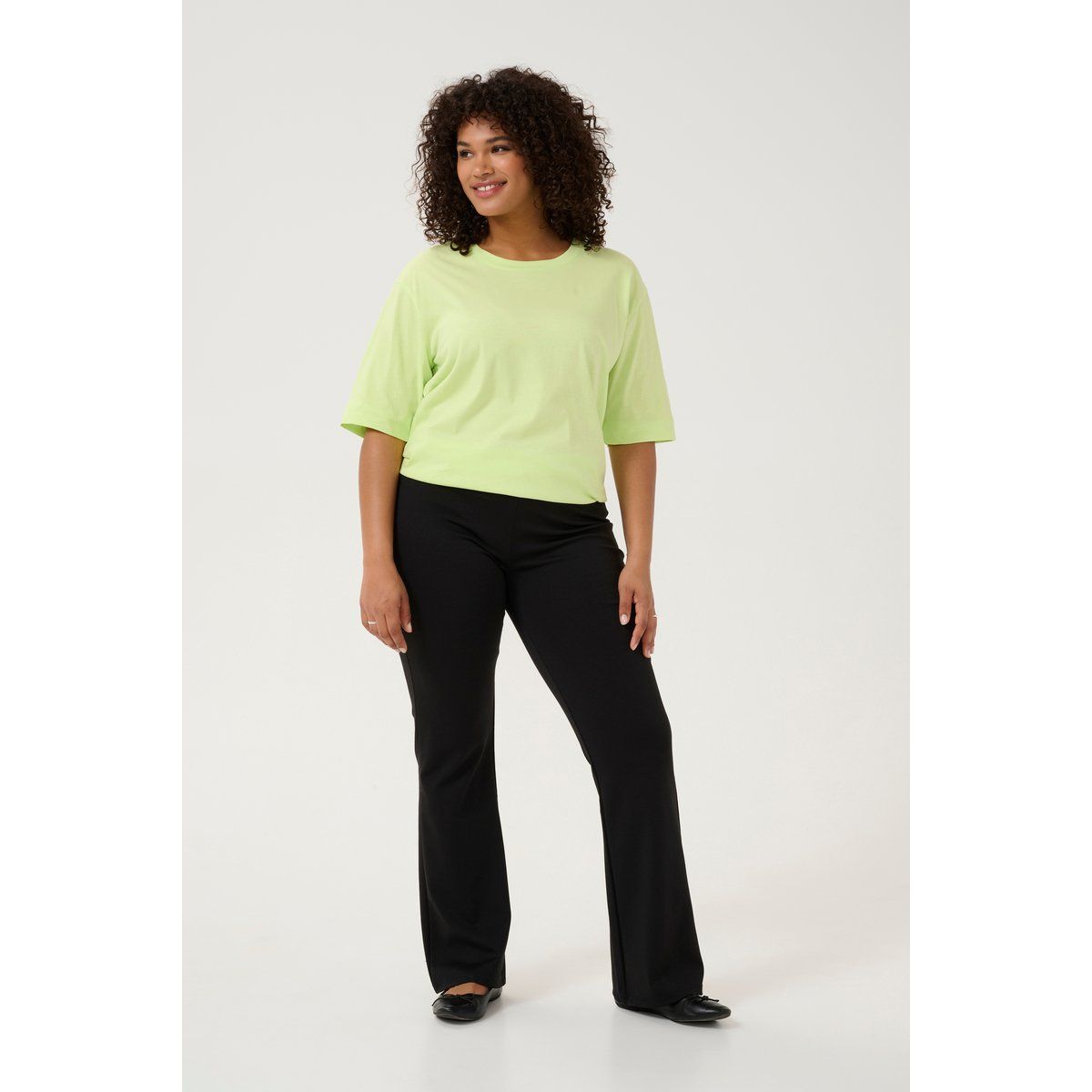 Schwarze Jerseyhose mit schlanker Passform
