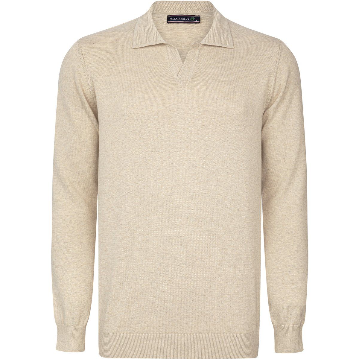 Herren Langarm Pullover mit Polokragen