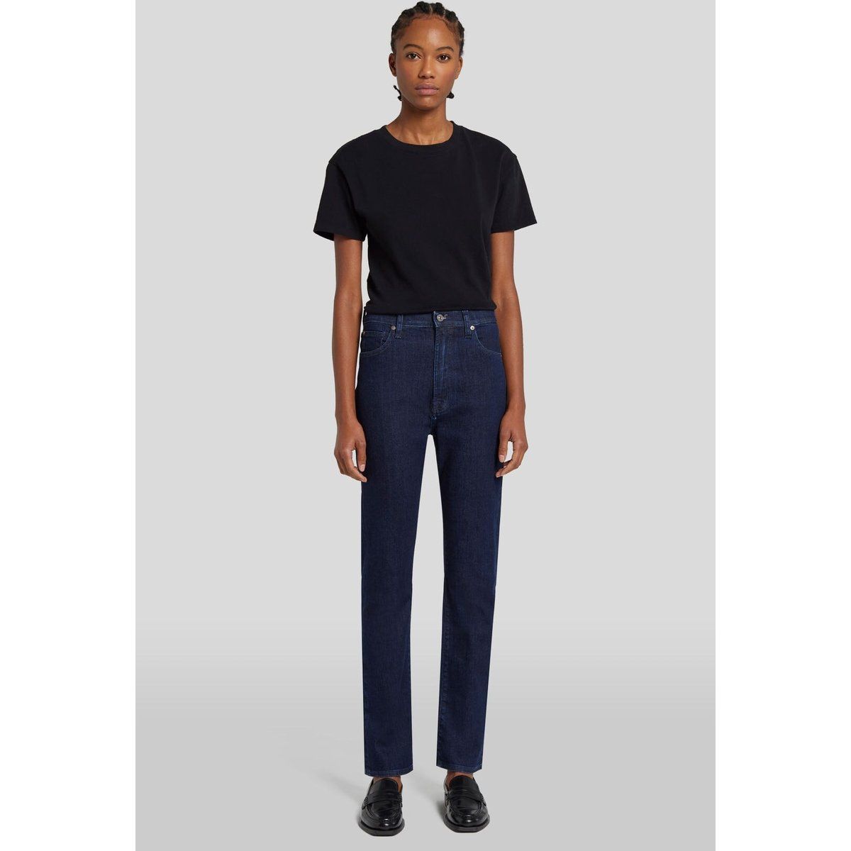 Hochtaillierte Slim-Fit-Jeans