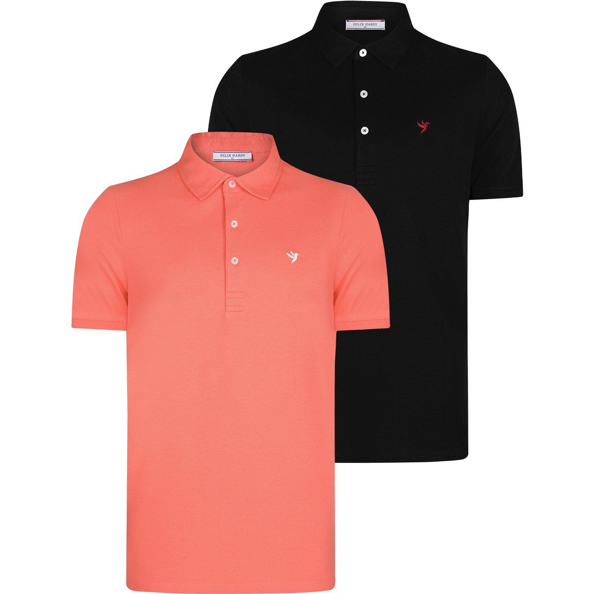 Klassisches Kurzarm-Poloshirt Zweierpack