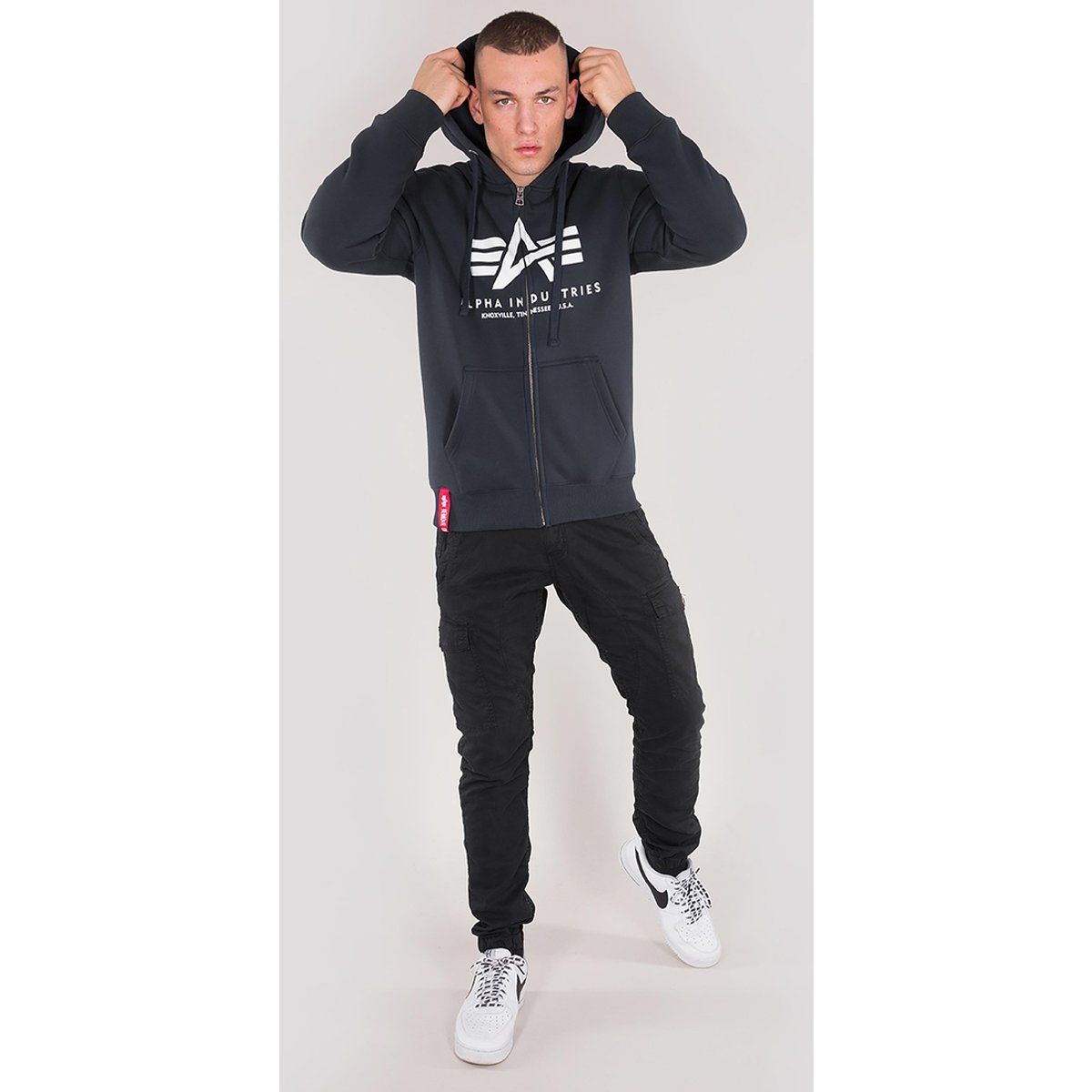Klassischer Logo-Hoodie mit Reißverschluss