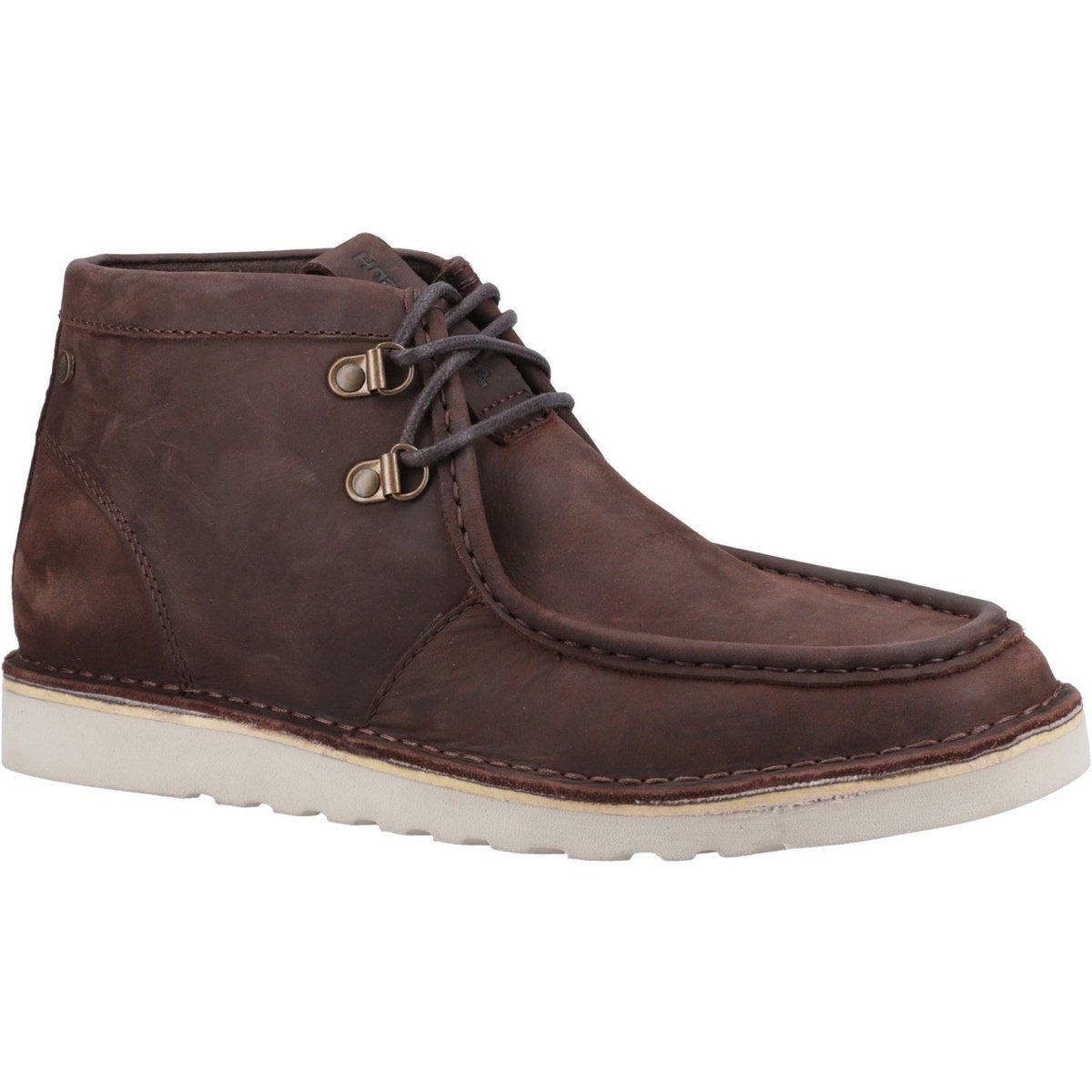 Hush Puppies Oswald Leder Herren Stiefel in Braun