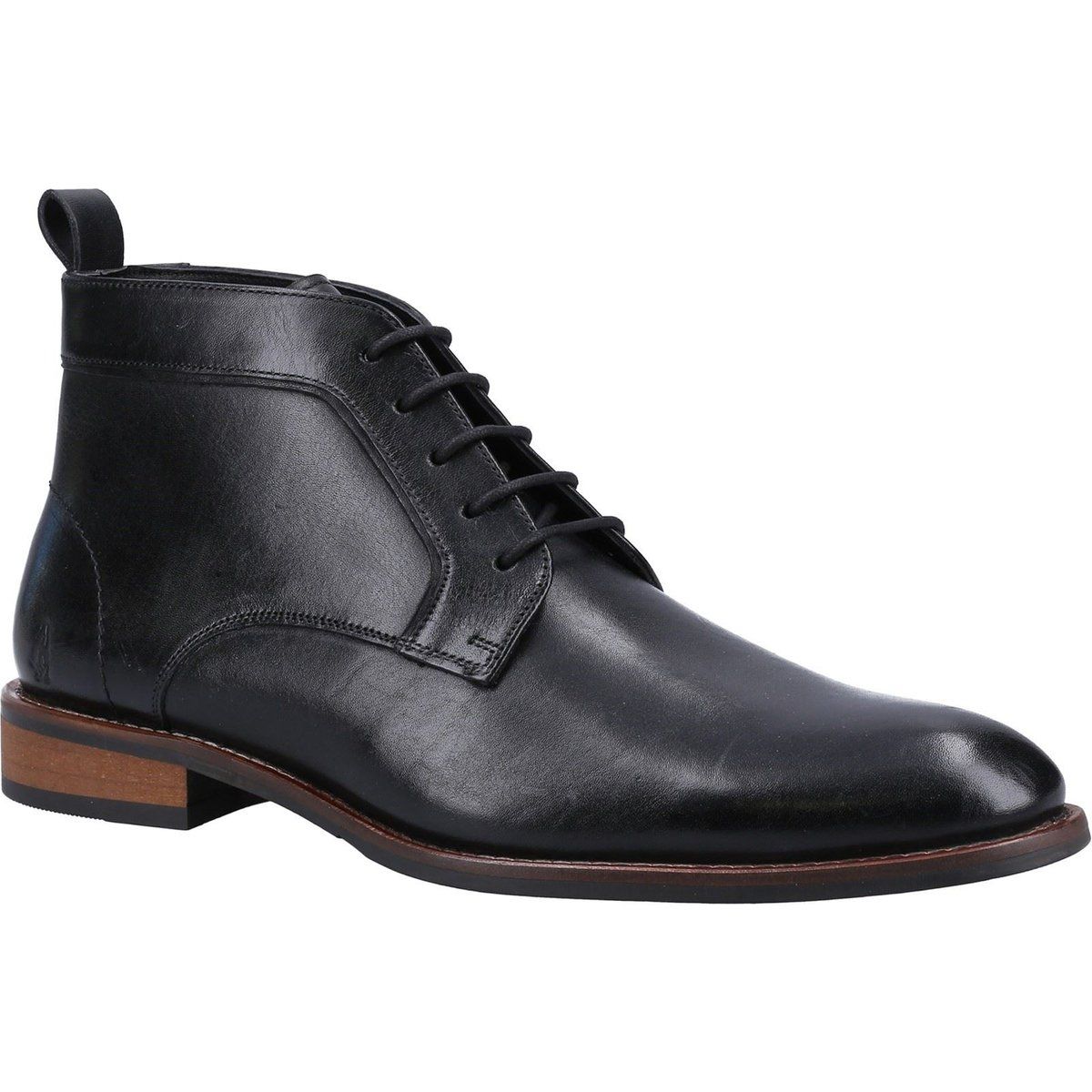 Hush Puppies Declan Schnürleder Herrenstiefel Schwarz
